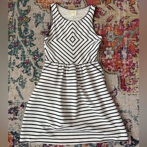 Maeve Monochrome Striped Dress